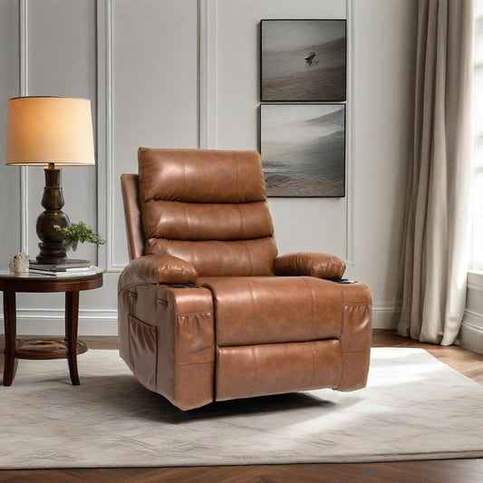 Large Size Electric Power Lift Recliner Chair Sofa with 8 Point Vibration Massage and Lumber Heat