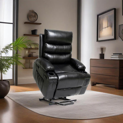 Large Size Electric Power Lift Recliner Chair Sofa with 8 Point Vibration Massage and Lumber Heat