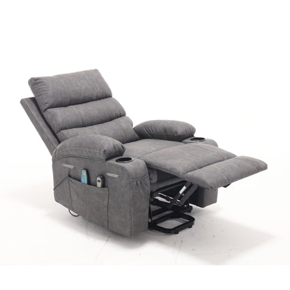 Large Size Electric Power Lift Recliner Chair Sofa with 8 Point Vibration Massage and Lumber Heat