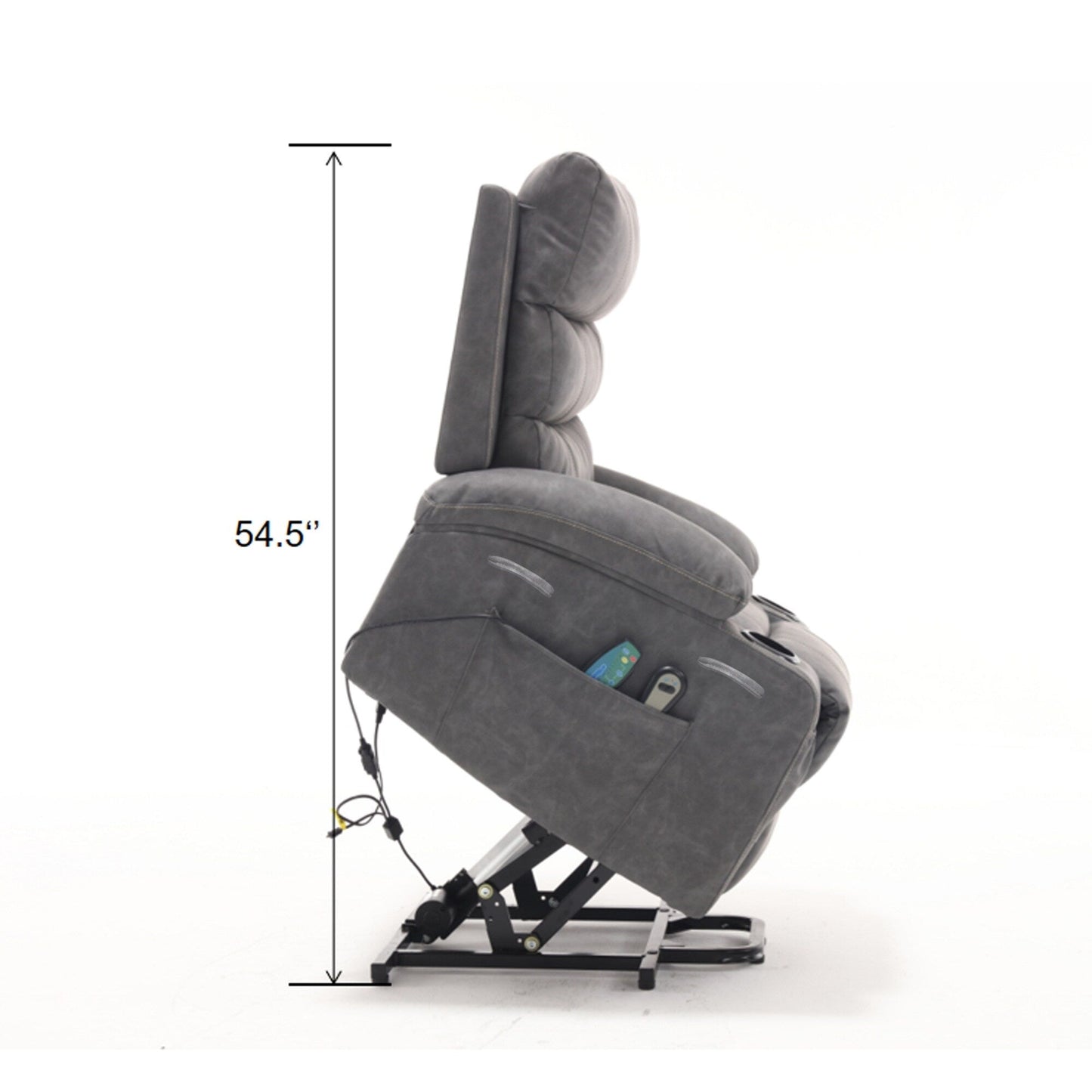 Large Size Electric Power Lift Recliner Chair Sofa with 8 Point Vibration Massage and Lumber Heat