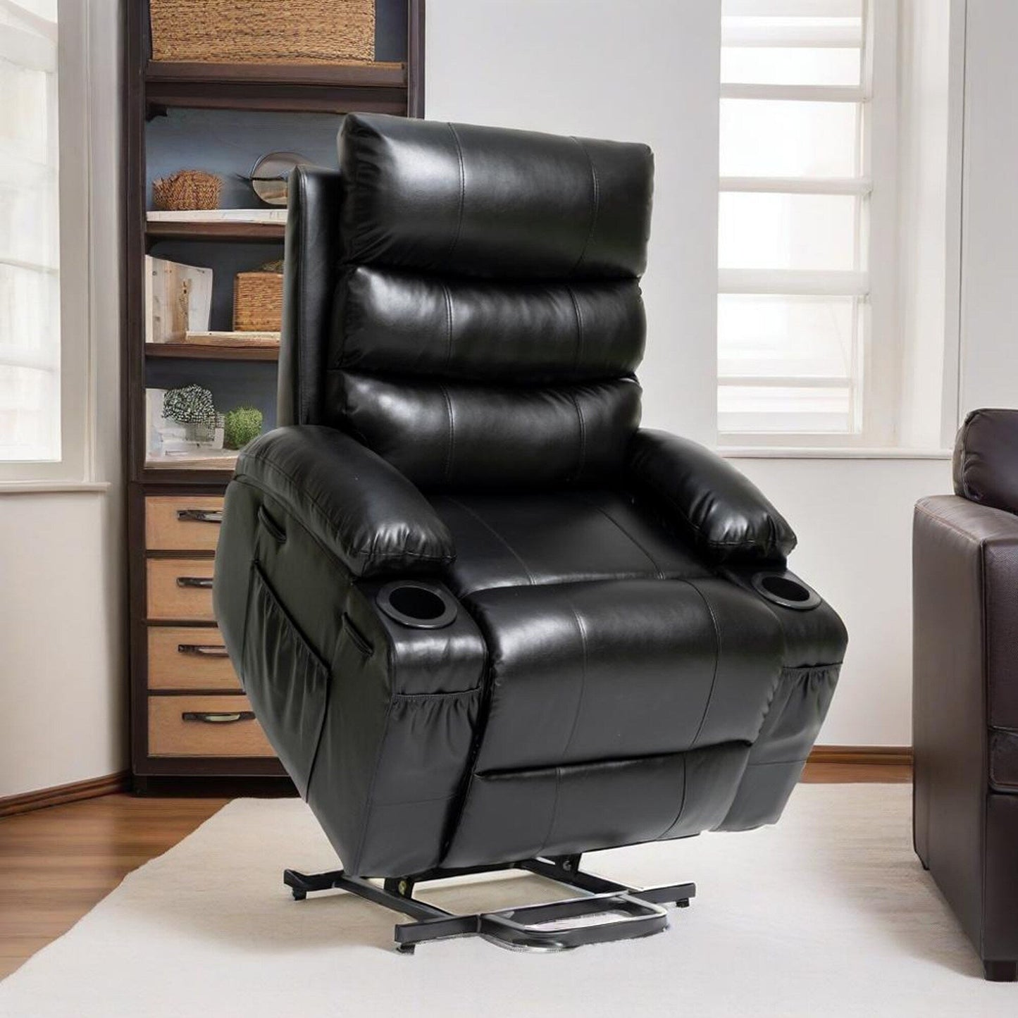 Large Size Electric Power Lift Recliner Chair Sofa with 8 Point Vibration Massage and Lumber Heat