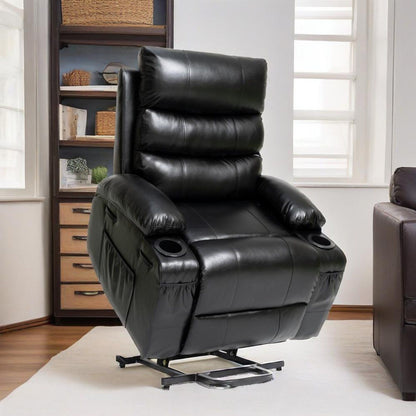 Large Size Electric Power Lift Recliner Chair Sofa with 8 Point Vibration Massage and Lumber Heat