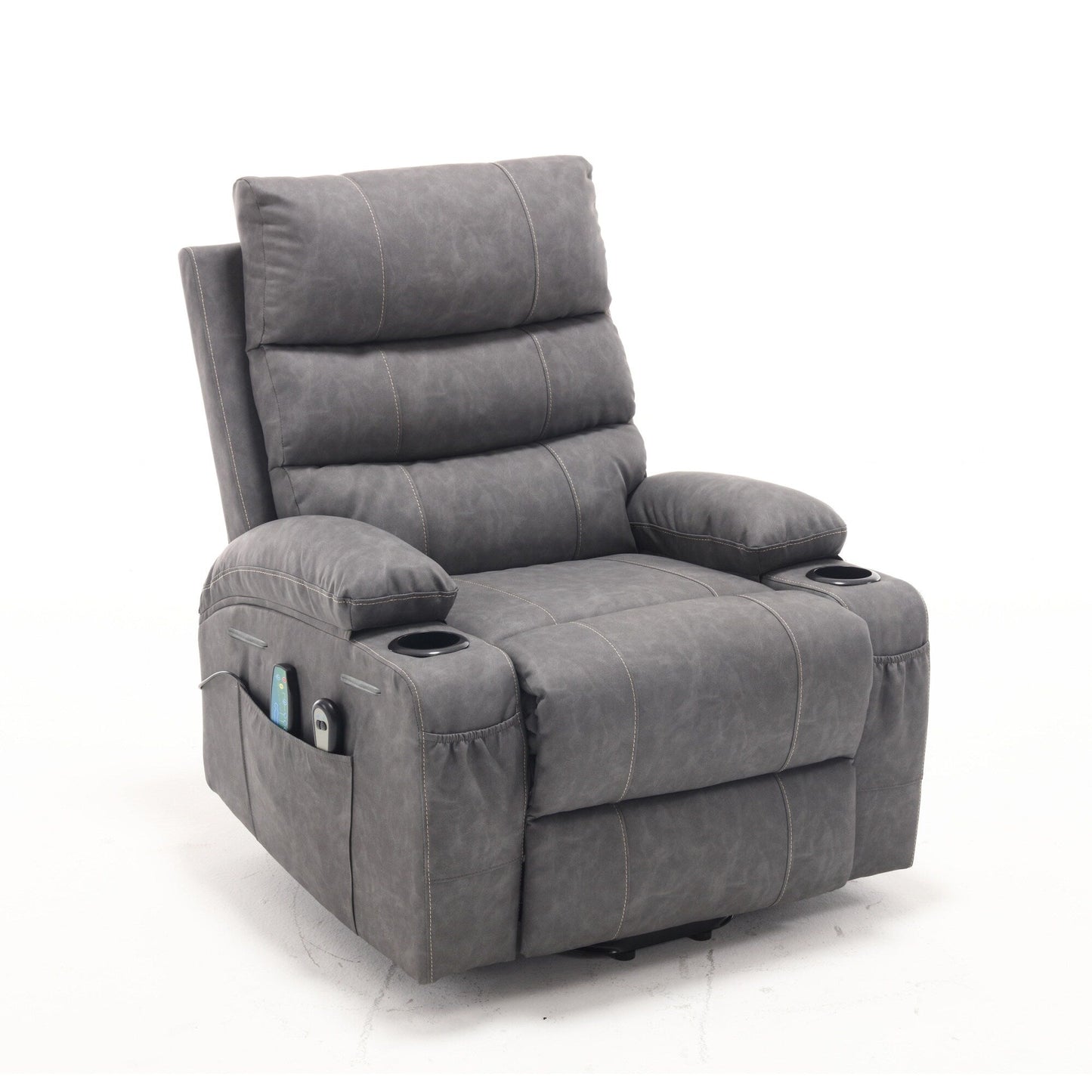 Large Size Electric Power Lift Recliner Chair Sofa with 8 Point Vibration Massage and Lumber Heat