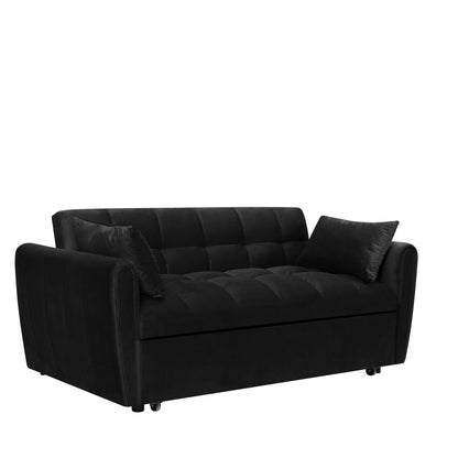 Large Velvet Sofa Bed with Adjustable Back - Space-Saving 3-in-1 Design for Living Rooms or Bedrooms