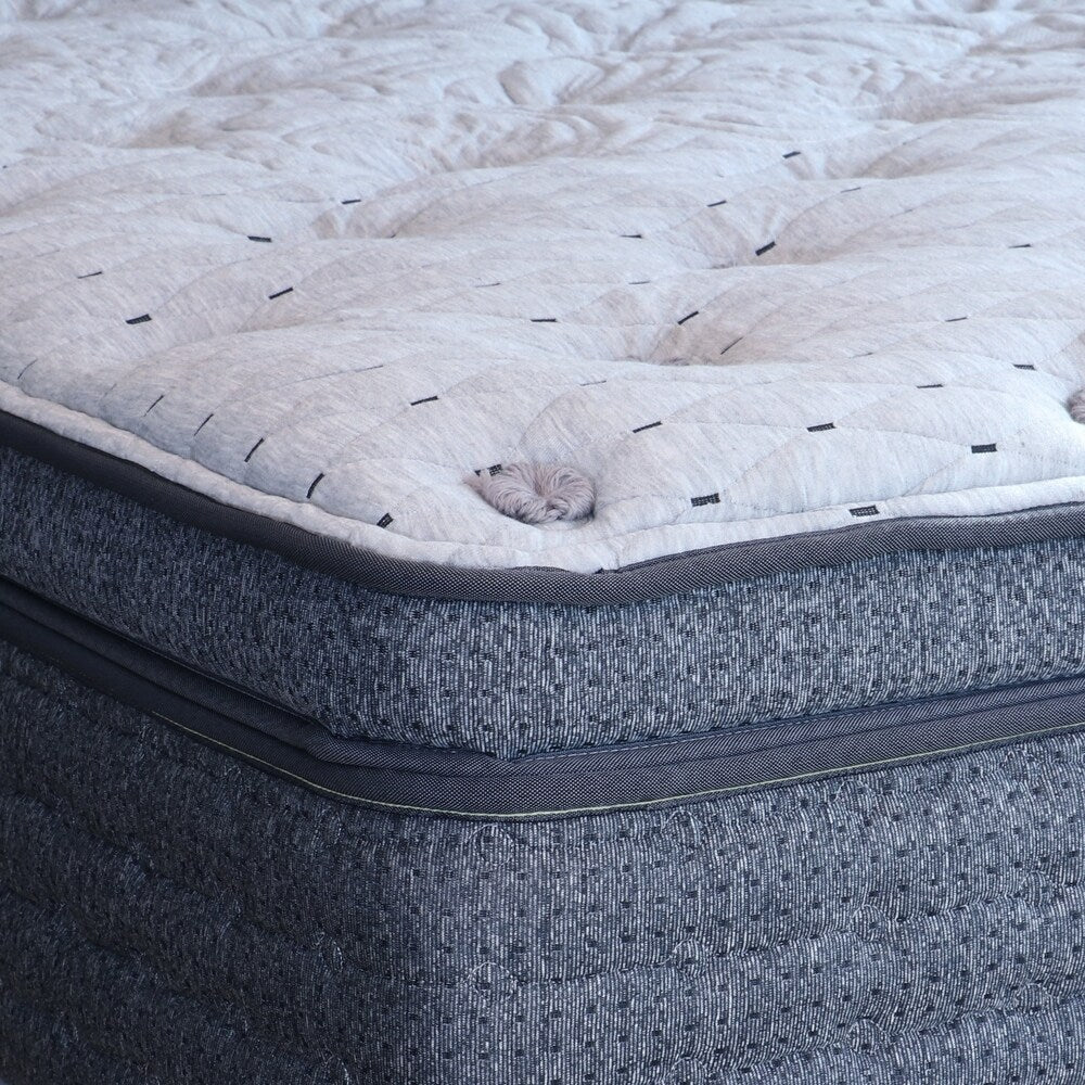 Laura Ashley Fallon 14-inch Euro Top Gel Latex Hybrid Mattress Set by King Koil