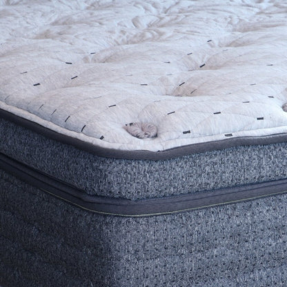 Laura Ashley Fallon 14-inch Euro Top Gel Latex Hybrid Mattress Set by King Koil