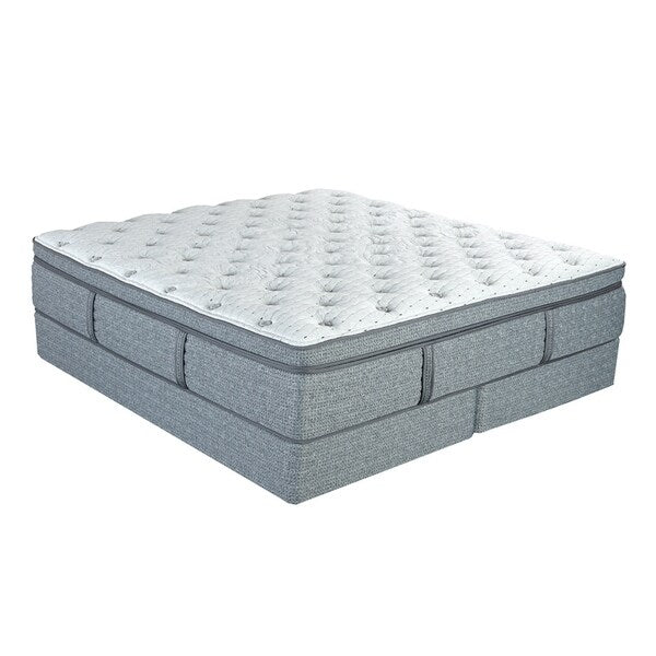Laura Ashley Fallon 14-inch Euro Top Gel Latex Hybrid Mattress Set by King Koil