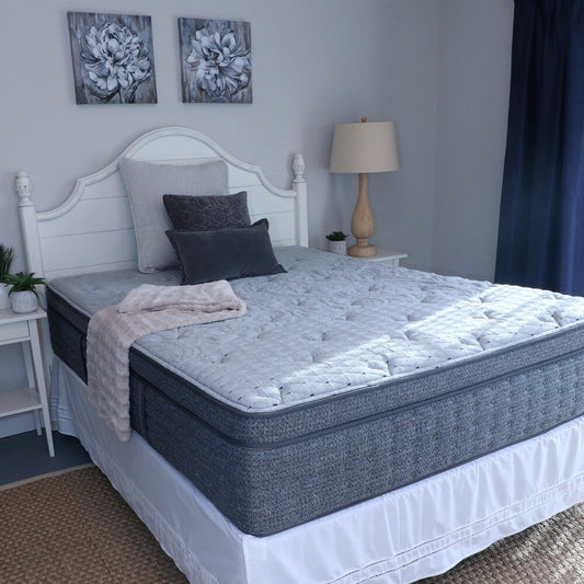 Laura Ashley Firenze 14-inch Euro Top Gel Latex Hybrid Mattress Set by King Koil