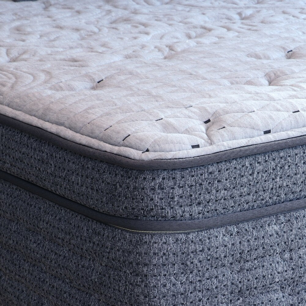 Laura Ashley Firenze 14-inch Euro Top Gel Latex Hybrid Mattress Set by King Koil