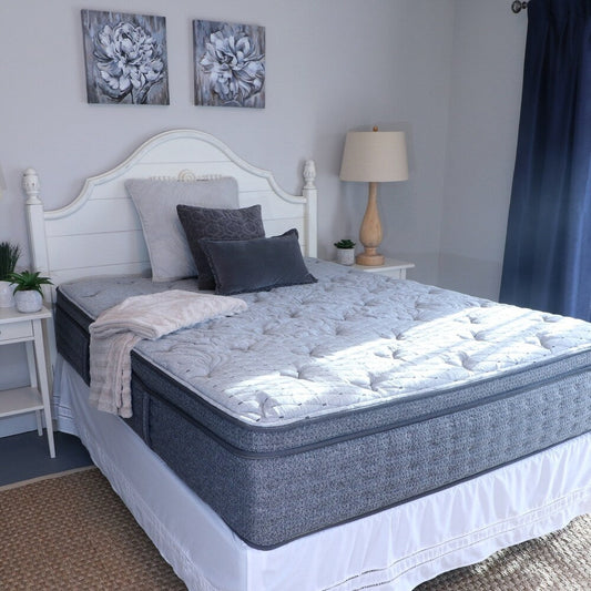 Laura Ashley Maria 13-inch Euro Top Gel Latex Mattress Set by King Koil