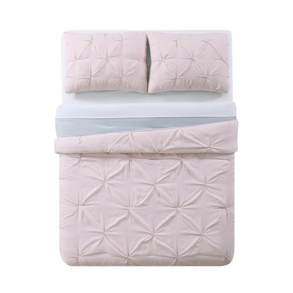 My World Pinch Pleat Solid Reversible Comforter Set