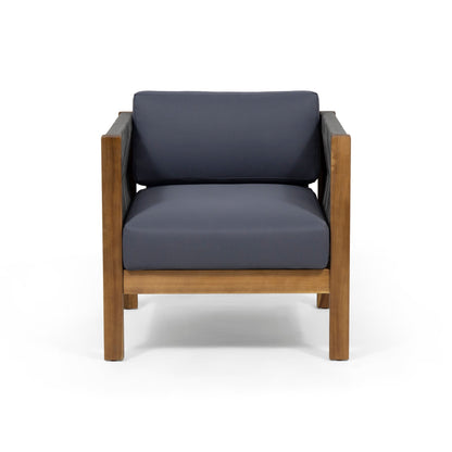 Laurel Acacia Wood and Rope Outdoor Club Chair by Christopher Knight Home