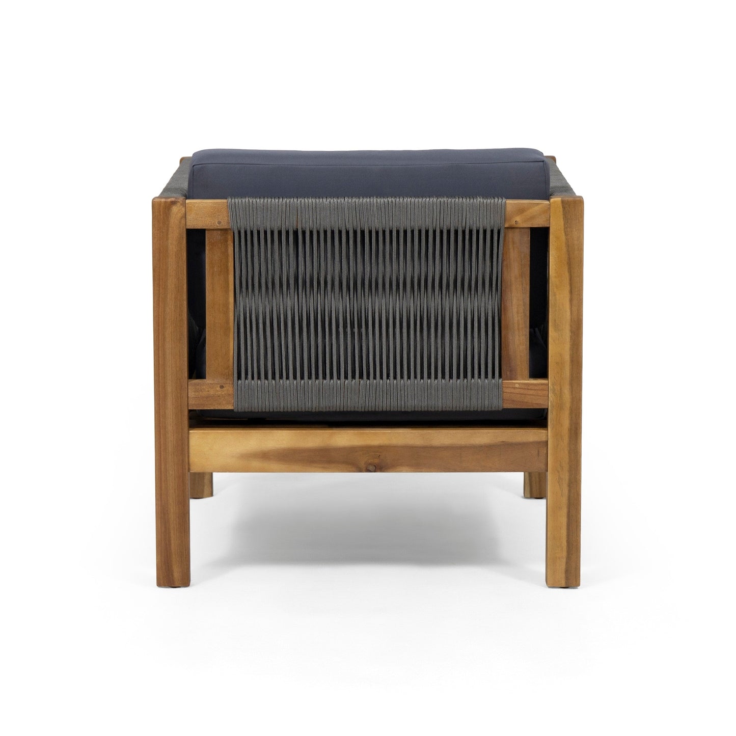 Laurel Acacia Wood and Rope Outdoor Club Chair by Christopher Knight Home