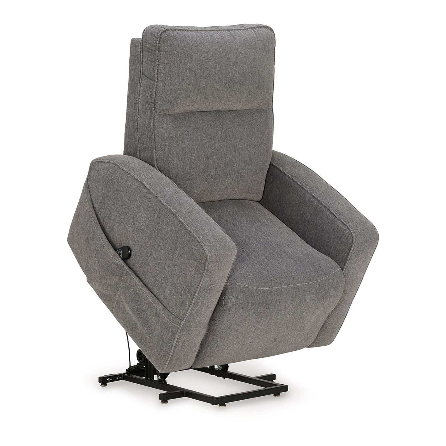 Lawson Power Lift Recliner Chair, Gray Polyester, Soft Foam Cushioned