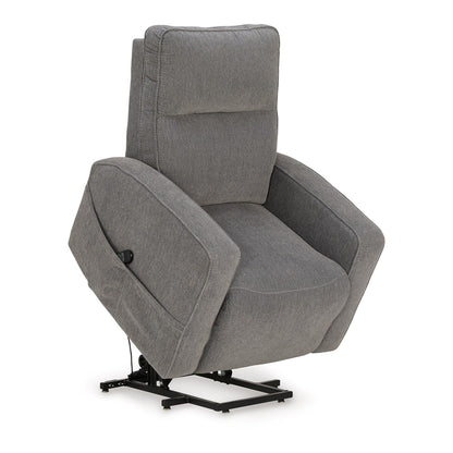 Lawson Power Lift Recliner Chair, Gray Polyester, Soft Foam Cushioned