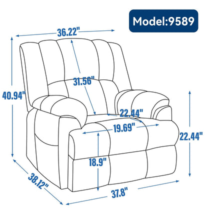 Lazy Boy Dual Motor Power Lift Chenille Recliner w/Massage and Heat  Power-Remote
