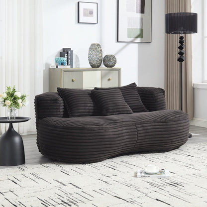 Lazy Sofa Durable Comfort Lounger High Back Bean Bag Chair Couch for Adults and Kids - 2 Seat