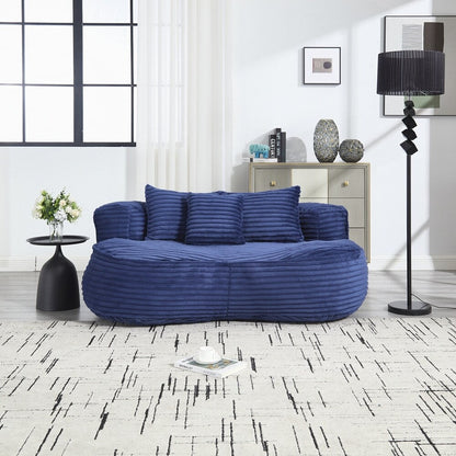 Lazy Sofa Durable Comfort Lounger High Back Bean Bag Chair Couch for Adults and Kids - 2 Seat