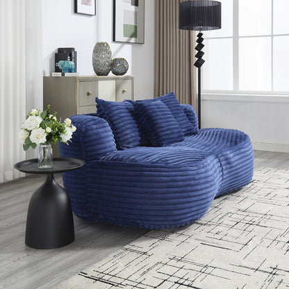 Lazy Sofa Durable Comfort Lounger High Back Bean Bag Chair Couch for Adults and Kids - 2 Seat