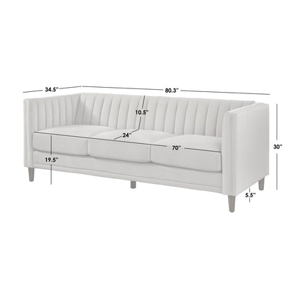 Lifestorey Paxton Channel Back Tuxedo Sofa
