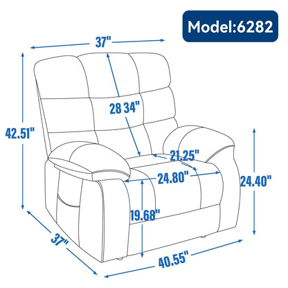 Lift Recliner Chair Heat Massage Dual Motor Infinite Position Large Electric Power Lift Recliners with Power-Remote,Medium-firm
