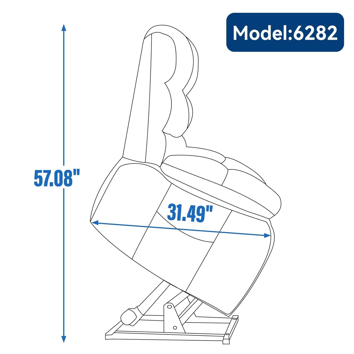 Lift Recliner Chair Heat Massage Dual Motor Infinite Position Large Electric Power Lift Recliners with Power-Remote,Medium-firm