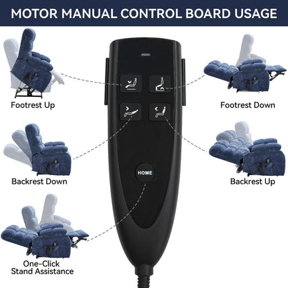 Lift Recliner Chair Heat Massage Dual Motor Infinite Position Large Recliners with Power-Remote,Medium-firm and Heavy duty