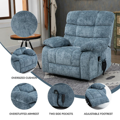 Lift Recliner Chair Heat Massage Dual Motor Infinite Position