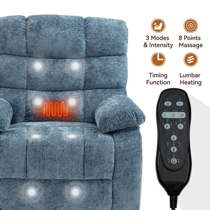 Lift Recliner Chair Heat Massage Dual Motor Infinite Position
