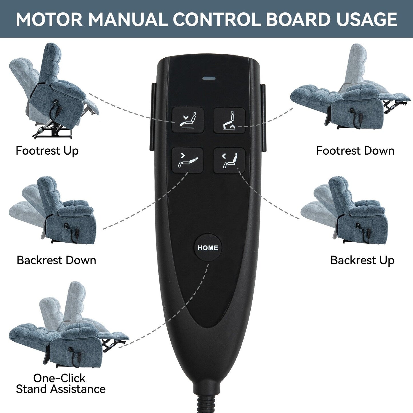 Lift Recliner Chair Heat Massage Dual Motor Infinite Position
