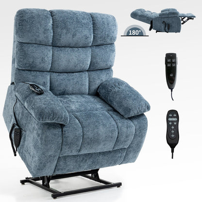 Lift Recliner Chair Heat Massage Dual Motor Infinite Position