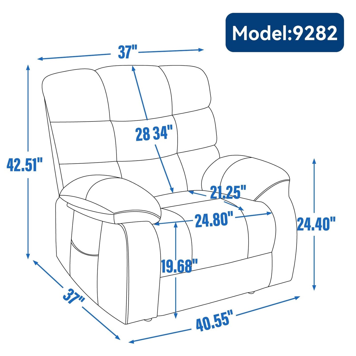 Lift Recliner Chair Heat Massage Dual Motor Infinite Position