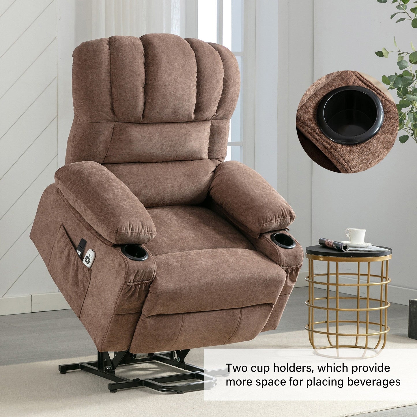 Lift Recliner Chair with Massage & Heat, USB & Remote
