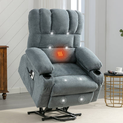 Lift Recliner Chair with Massage & Heat, USB & Remote