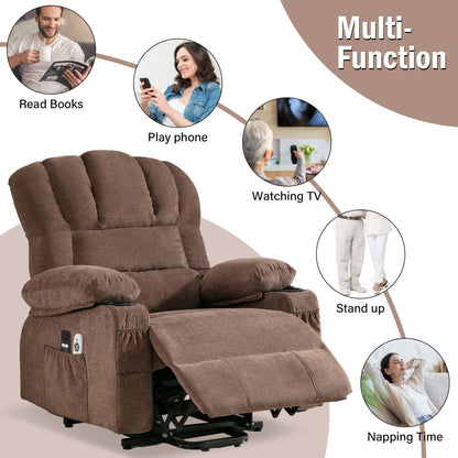 Lift Recliner Chair with Massage & Heat, USB & Remote
