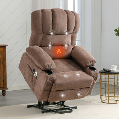 Lift Recliner Chair with Massage & Heat, USB & Remote