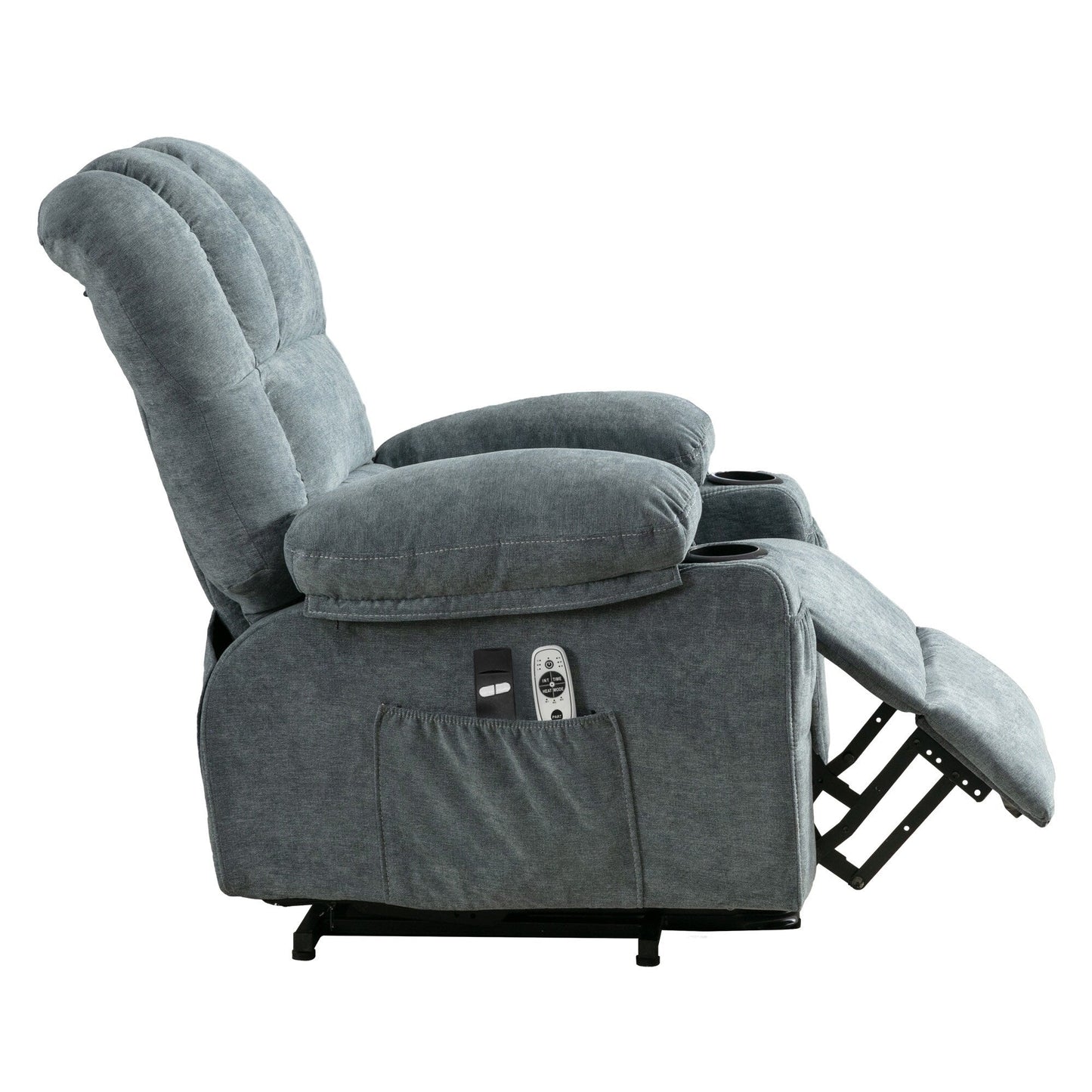 Lift Recliner Chair with Massage and Heat - Remote Control, USB Port, 8-Point Vibration