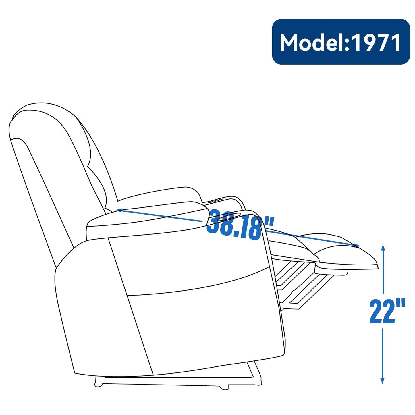 Lift Recliner Chair with Massage and Heat for Elderly, Overstuffed Wide Recliners, Heavy Duty Motion Mechanism with USB