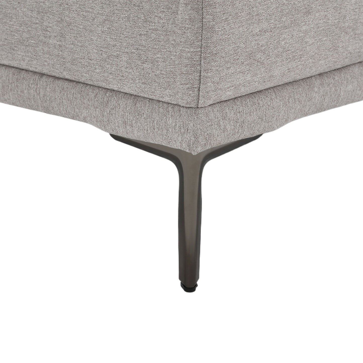 Light Gray Linen Loveseat Sofa with Adjustable Armrests