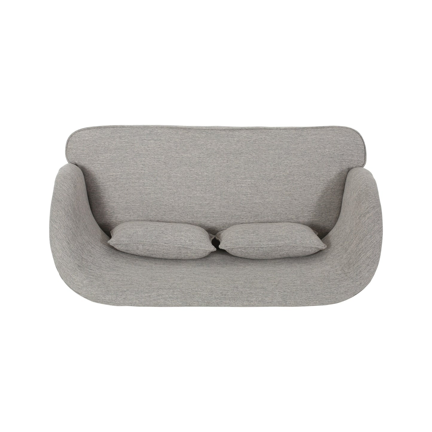 Light Grey 49.5 Upholstered Loveseat Sofa with Polished Hairpin Legs for Living Room