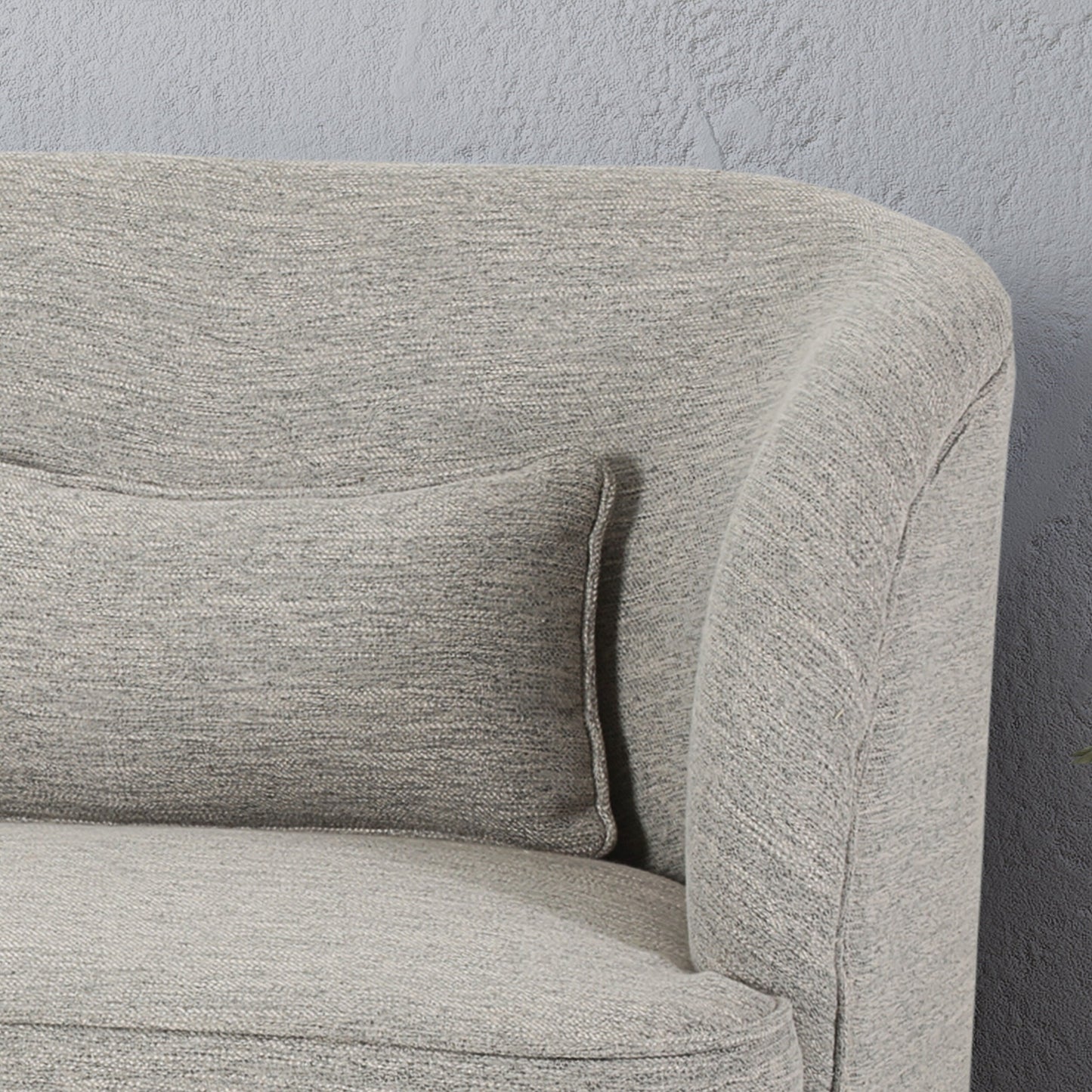 Light Grey 49.5 Upholstered Loveseat Sofa with Polished Hairpin Legs for Living Room