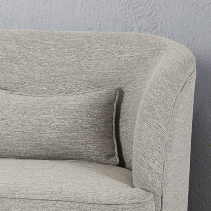 Light Grey 49.5 Upholstered Loveseat Sofa with Polished Hairpin Legs for Living Room