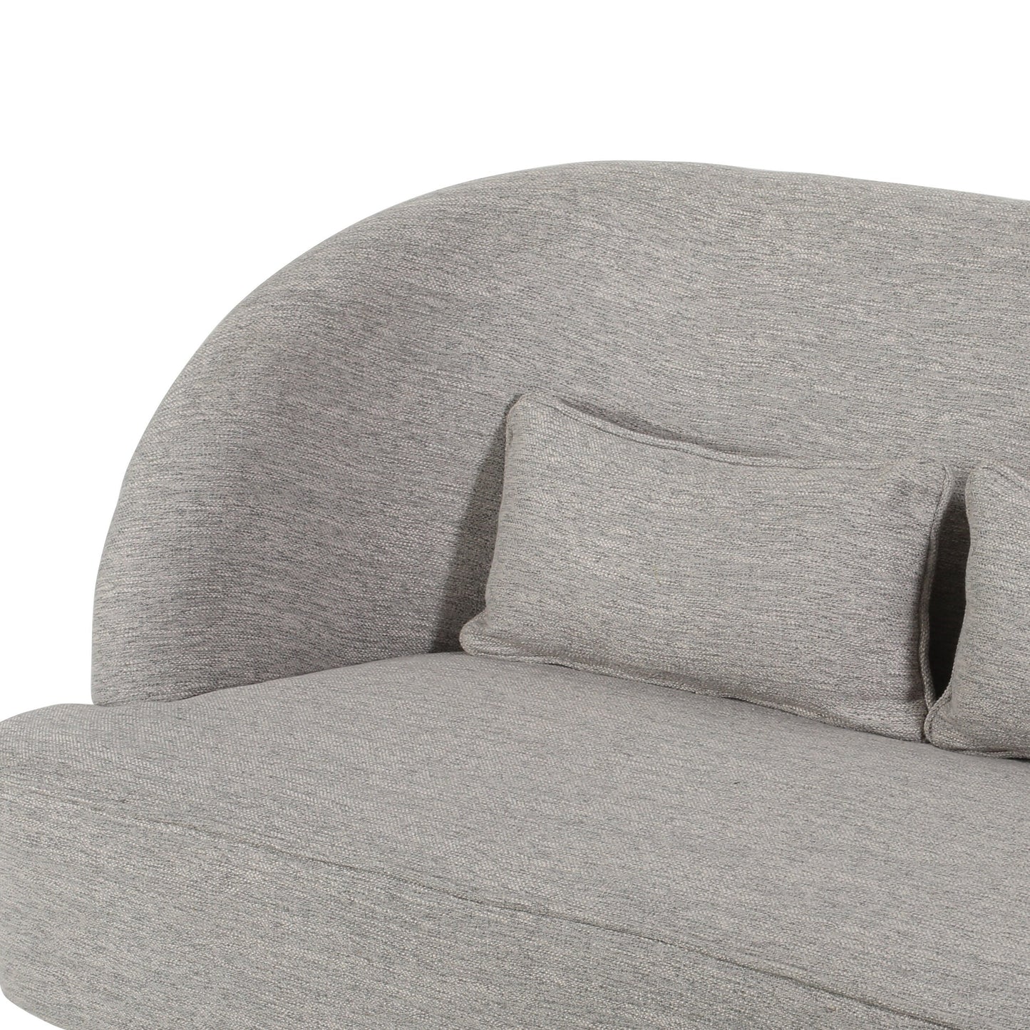 Light Grey 49.5 Upholstered Loveseat Sofa with Polished Hairpin Legs for Living Room