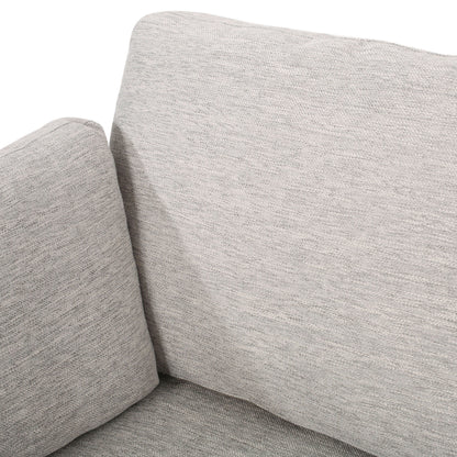 Light Grey Flared Arms 3-seater Sofa with Pillows