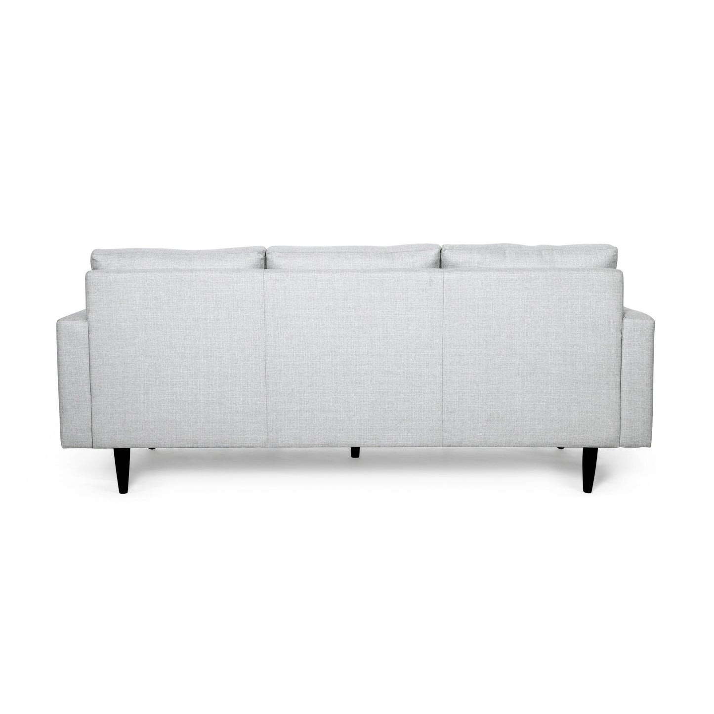 Light Grey Modern 82.75 Button Tufted 3-seater Sofa with Birch Wood Legs for Living Room