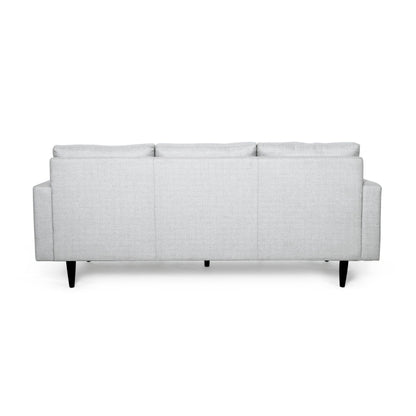 Light Grey Modern 82.75 Button Tufted 3-seater Sofa with Birch Wood Legs for Living Room