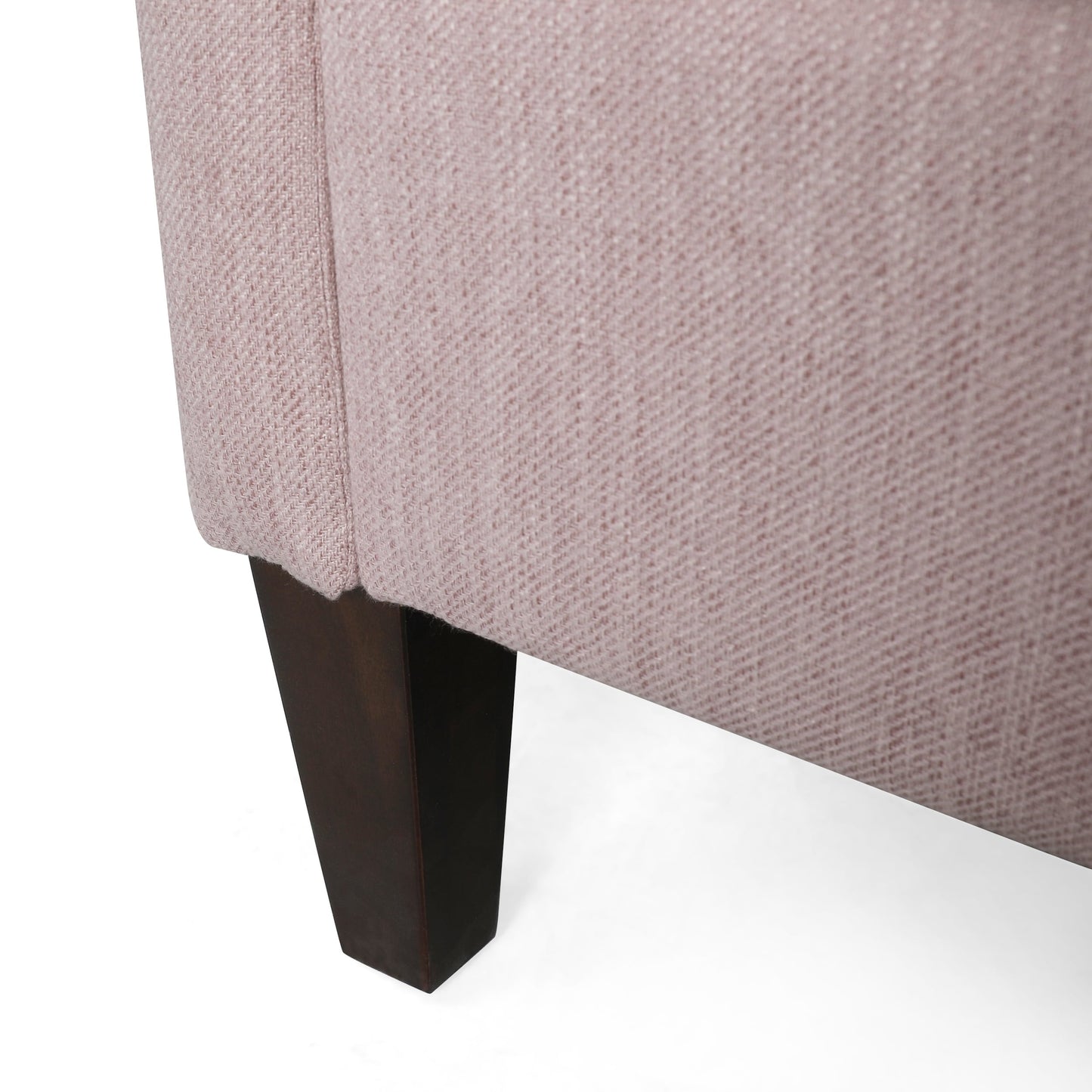 Light Pink 3-seater Sofa with Birch Wood Legs and Plush Seating