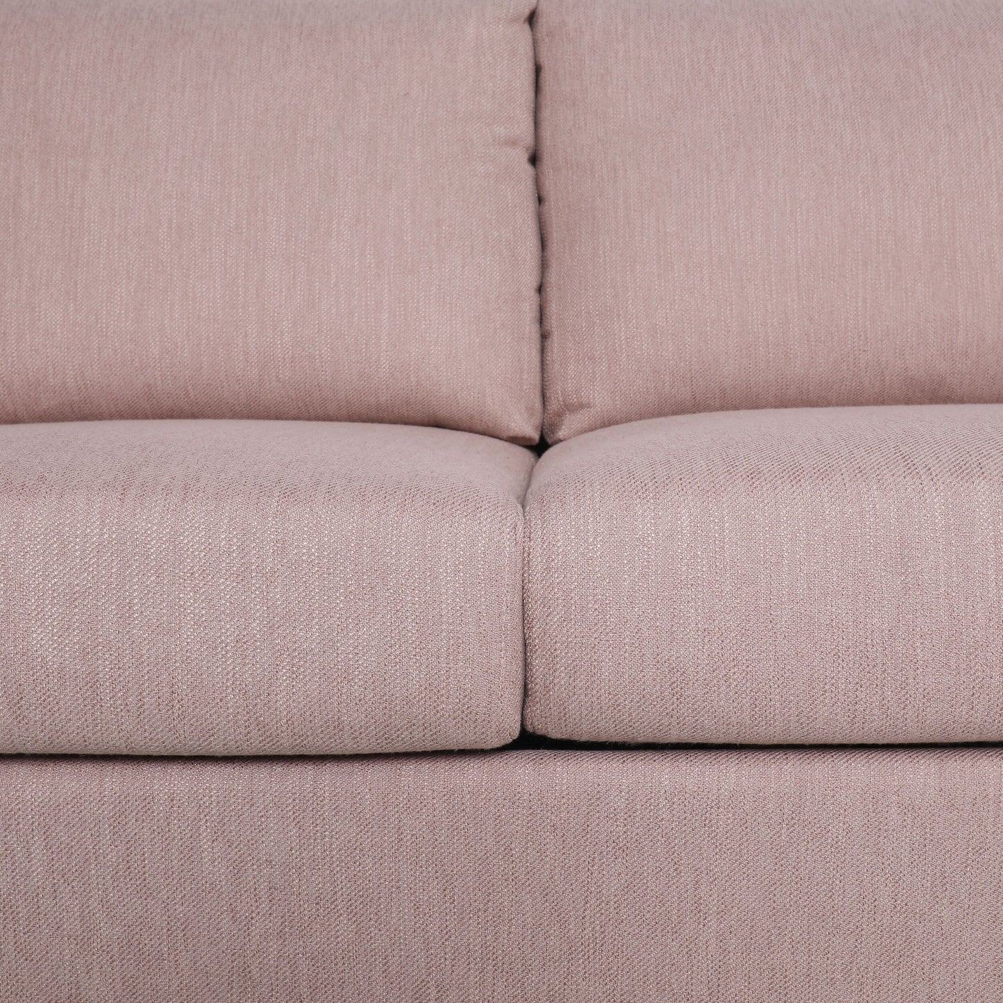 Light Pink 3-seater Sofa with Birch Wood Legs and Plush Seating
