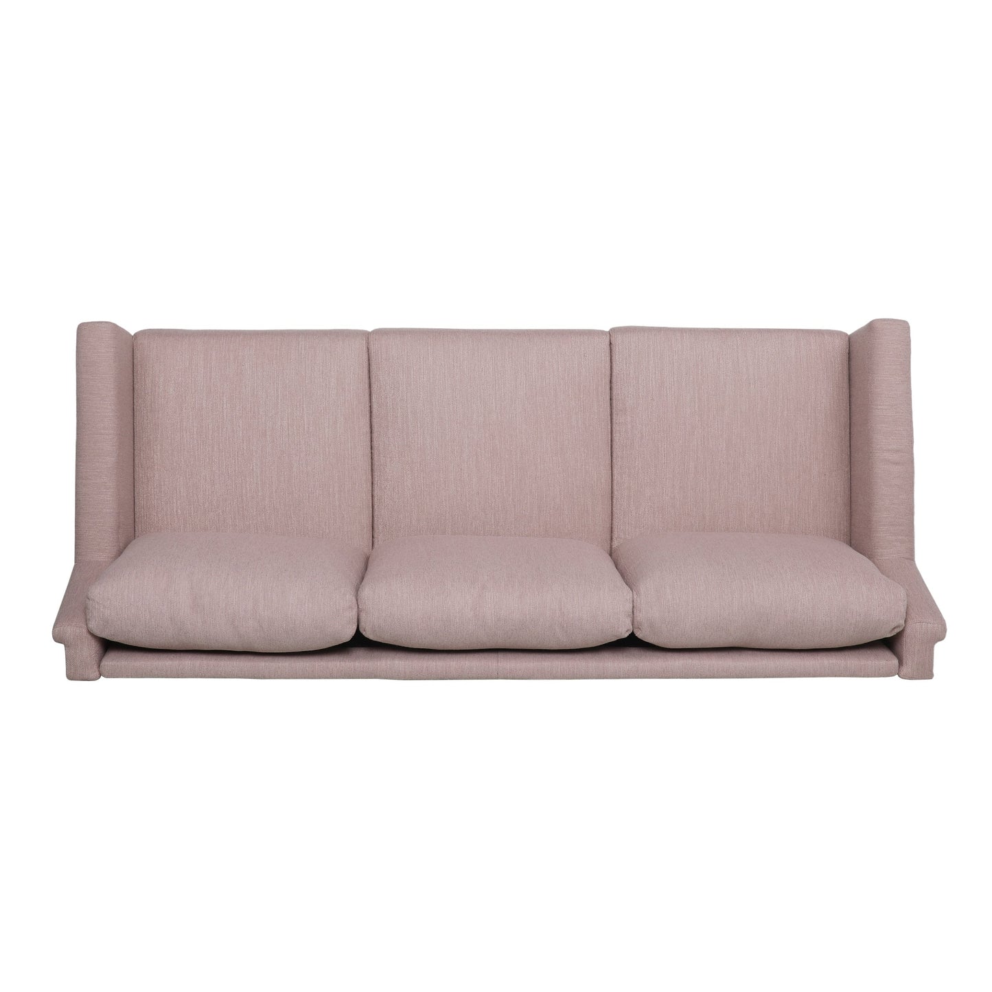 Light Pink 3-seater Sofa with Birch Wood Legs and Plush Seating