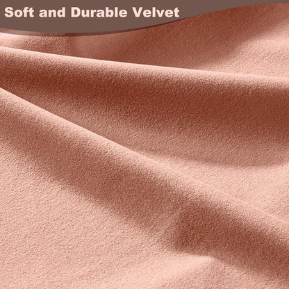 Light Pink Loveseat Futon Convertible Sofa Bed with Pillows